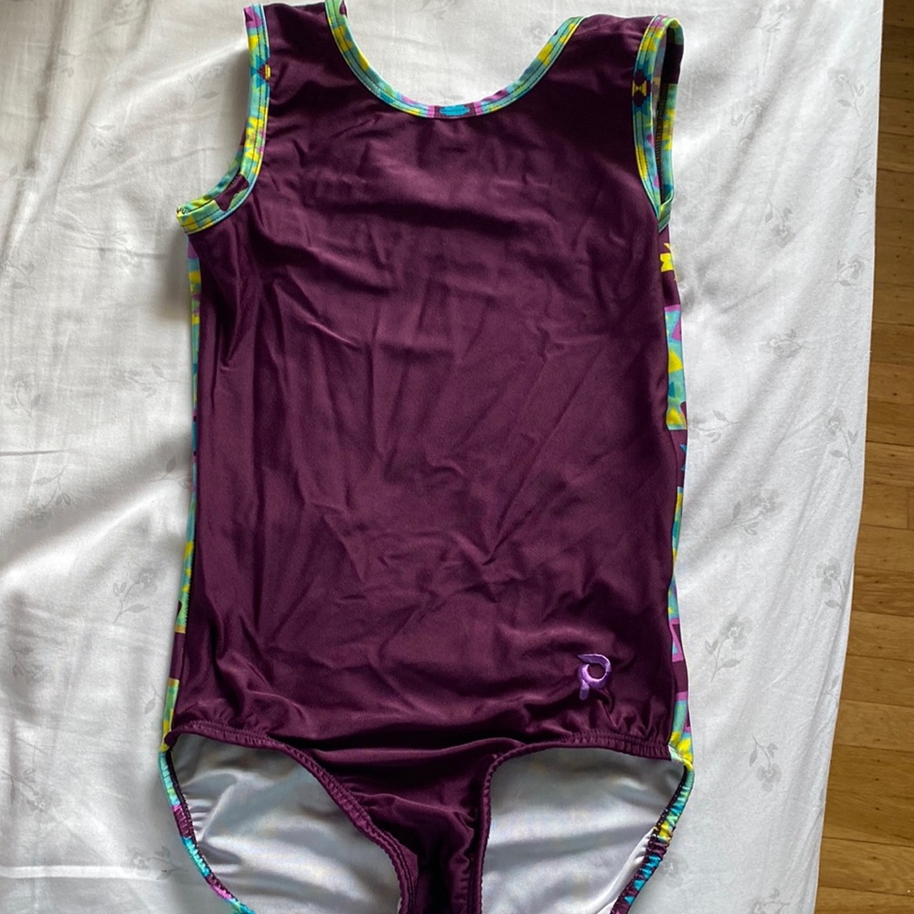 plum leotard adult xs